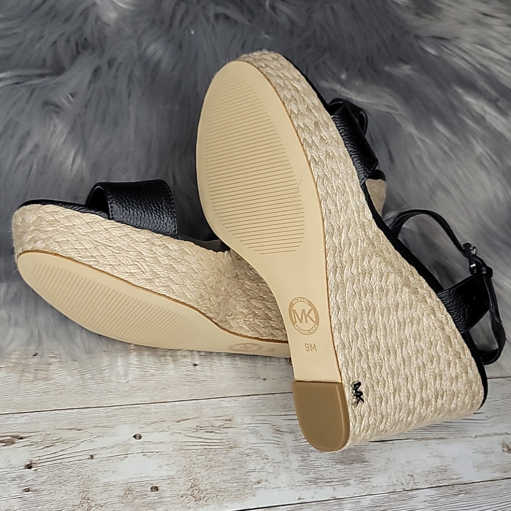 Michael Kors Black and Tan Wedges - Picture 9 of 10
